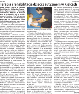 Terapia i rehabilitacja dzieci z autyzmem w Kielcach (Echo Dnia