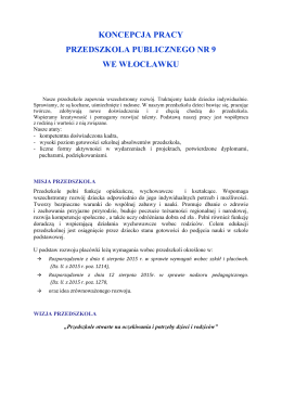 Koncepcja pdf. - Przedszkole Publiczne Nr 9 we Włocławku