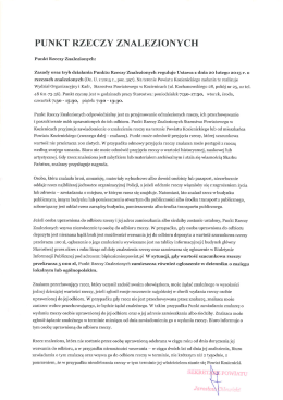punkt rzeczy znalezionych