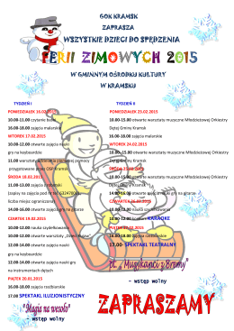 FERII ZIMOWYCH 2015