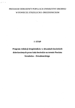 Program odbudowy populacji zwierzyny drobnej w powiecie