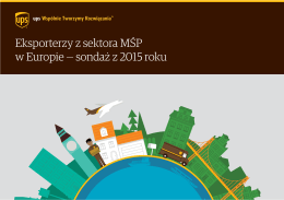 Eksporterzy z sektora MŚP w Europie — sondaż z 2015