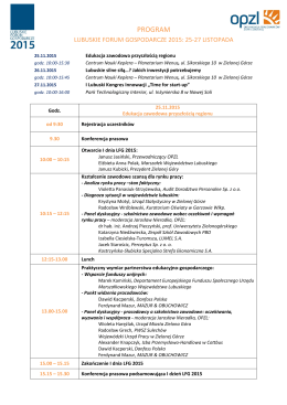 Program / LFG 2015 - Urząd Miasta Żary