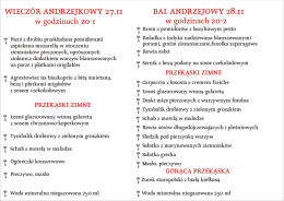 WIECZÓR ANDRZEIKOWY 27.11