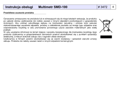 Instrukcja obsługi Multimetr SMD-100