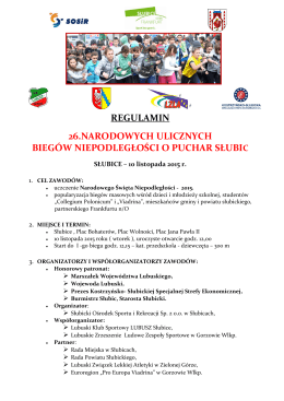 REGULAMIN BIEGI NIEPODLEGŁOŚCI 2015