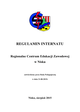 Regulamin Internatu RCEZ 2015-08-31-1