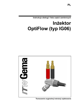 Inżektor OptiFlow (typ IG06) - Ewa Mendel, urządzenia do