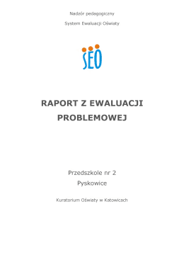 raport z ewaluacji problemowej - Biuletyn Informacji Publicznej