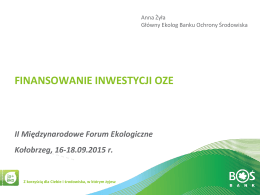 Anna Żyła - Międzynarodowe Forum Ekologiczne Kołobrzeg 2015