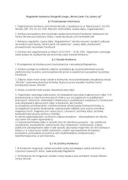 Regulamin konkursu Wronczanie Cię zaskoczą
