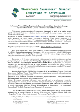 WOJEW&Oacute;DZKI INSPEKTORAT OCHRONY SRoDowIsKA w