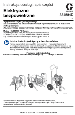 334584D - 190/290/390 Electric Airless Sprayers