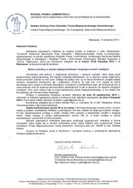 Zaproszenie_VIII Kolokwium Praw Czlowieka