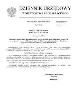 Uchwała Nr XIX/400/2015 z dnia 1 grudnia 2015 r. - ZTM