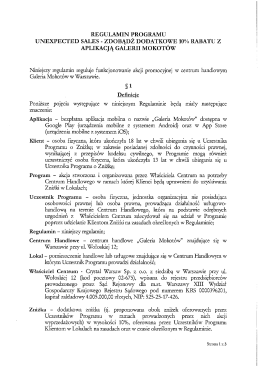 regulamin programu unexpected sales - zdobądż