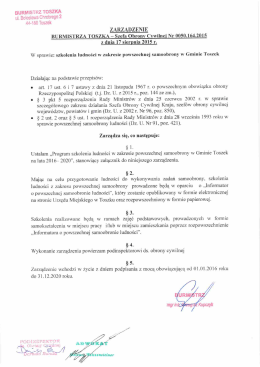 BURMISTRZ TOSZKA - Strona gł&oacute;wna BIP