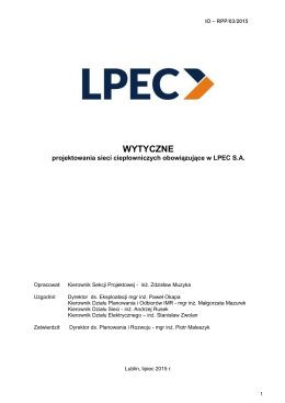 Wytyczne projektowania sieci ciepłowniczych - LPEC
