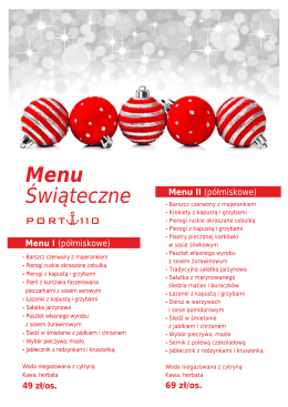 MENU ŚWIĄTECZNE