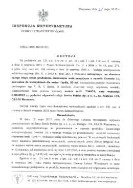 Decyzja GLW_wstrzym._Covexin 10