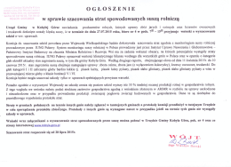 OGŁOSZENIE &rarr; czytaj więcej