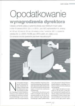 Opodatkowanie wynagrodzenia dyrektora