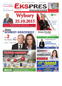 Ekspres Jarosławski nr 25 z 20 października 2015