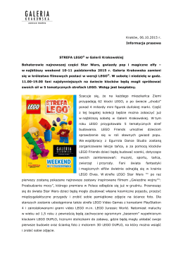 STREFA LEGO® w Galerii Krakowskiej 06.10.2015