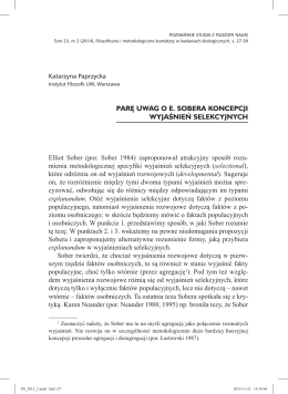 pobierz plik PDF - Poznańskie Studia z Filozofii Nauki