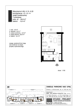 Mieszkanie A.06, A.13, A.20 kondygnacja +2,+3,+4