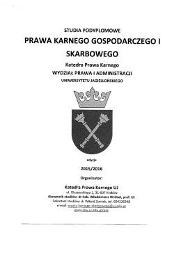 PRAWA KARNEGO GOSPODARCZEGO | SKARBOWEGO