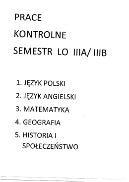 Semestr 3A i 3B Liceum