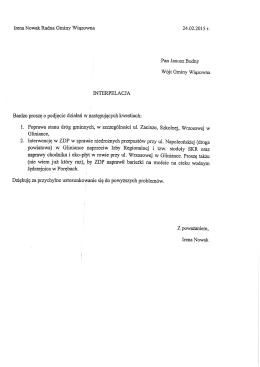 Interpelacja 15.2015 I.Nowka