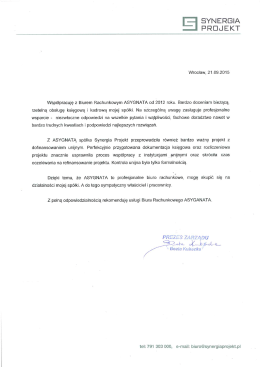 SYNERGIA PRÜ`J EKT - Asygnata biuro rachunkowe Wrocław