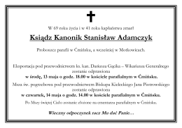 Ksiądz Kanonik Stanisław Adamczyk