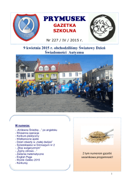 Prymusek Nr227 IV 2015 - Szkoła Podstawowa nr2
