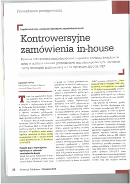 Kontrowersyjne - Prawo Zamówień Publicznych