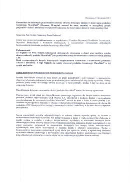Komunikat Mucofluid15 kwietnia 2015 | pdf file, 840 kb