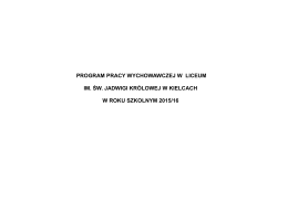 Program pracy wychowawaczej LO 2015-2016