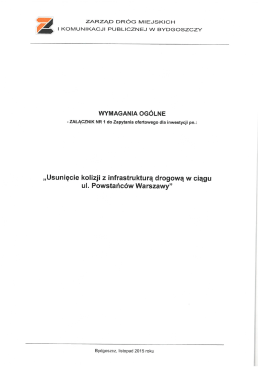 „Usunięcie kolizji z infrastrukturą drogową w ciągu