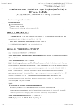 Kraków: Budowa chodnika w ciągu drogi wojewódzkiej nr