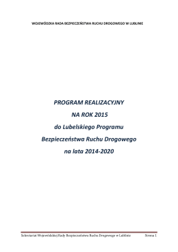 Program Realizacyjny na rok 2015