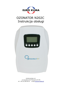 OZONATOR N202C Instrukcja obsługi