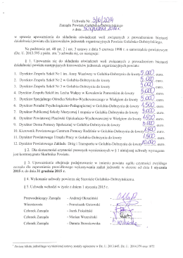 w sprawie upoważnienia do składania oświadczeń woli związanych