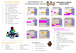 kalendarz szkolny 2015/2016