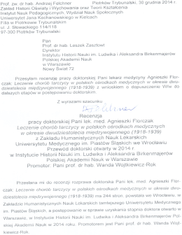 Prof. zw. dr hab. Andrzej Felchner Piotrk&oacute;w Trybunalski, 30 grudnia