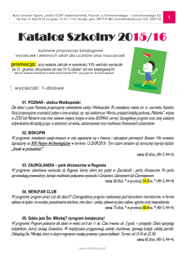 Katalog dla Szkół 2015/2016