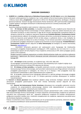 Warunki Gwarancji 2015 version 4