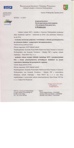 plany dzialalnosci naukowo technicznych na 2016