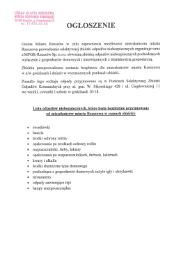tel. 17 875-45-28 QGŁQŜZENIE